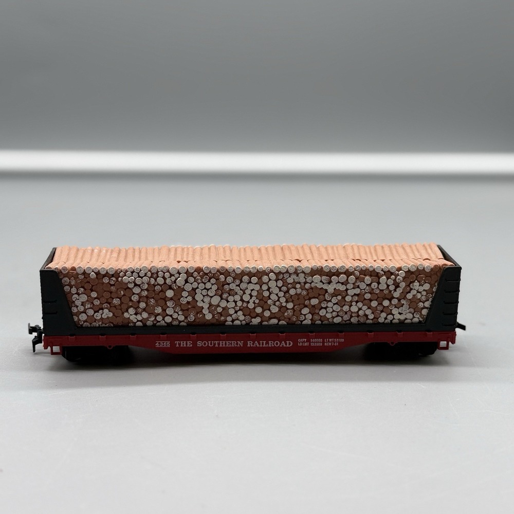 HO Scale The Southern Railroad 4365 Pulpwood Lumber Freight Train Car